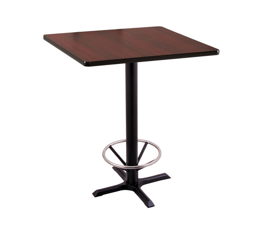 36" 211 Black Table With 30" X 30" Square Top And Foot Ring