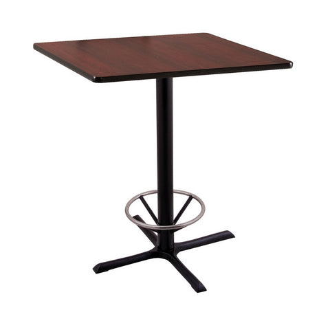 36" 211 Black Table With 36" X 36" Square Top And Foot Ring