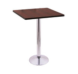 36" 214 Chrome Table With 30" X 30" Square Top