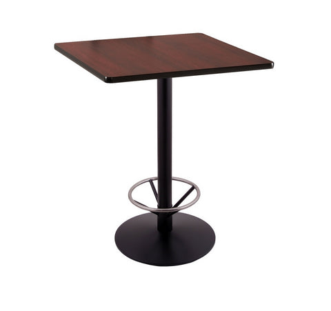 36" 214 Black Table  30" X 30" Square Top And Foot Ring