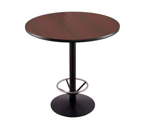 42" 214 Black Table  36" Diameter Top And Foot Ring