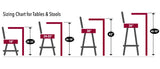 3120  Stool Graph Poppy-30"