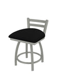 411 Jackie Low Back Swivel Vanity Stool Black Vinyl