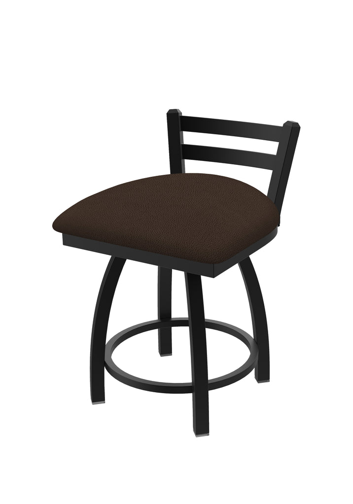 411 Jackie Low Back Swivel Vanity Stool Rein Coffee