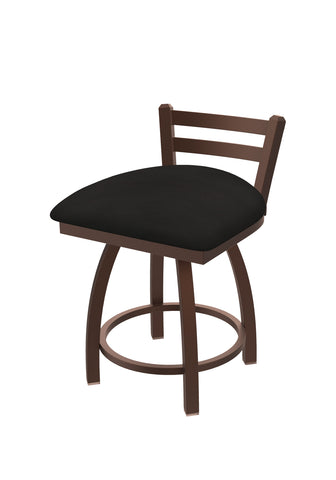 411 Jackie Low Back Swivel Vanity Stool Canter Espresso