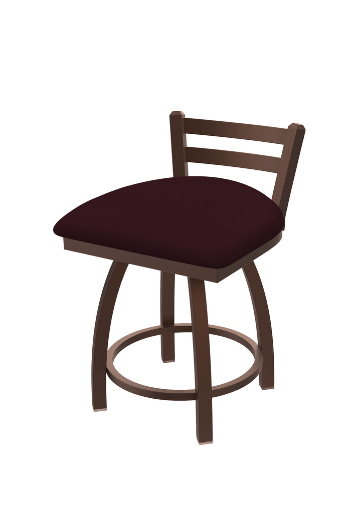 411 Jackie Low Back Swivel Vanity Stool Canter Bordeaux