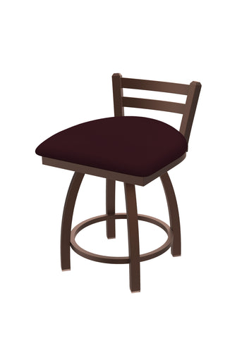 411 Jackie Low Back Swivel Vanity Stool Canter Bordeaux