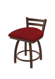 411 Jackie Low Back Swivel Vanity Stool Graph Ruby