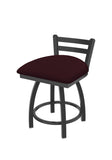 411 Jackie Low Back Swivel Vanity Stool Canter Bordeaux