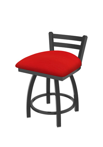 411 Jackie Low Back Swivel Vanity Stool Canter Red