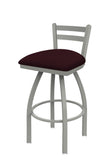 411 Jackie Low Back Swivel Stool Canter Bordeaux