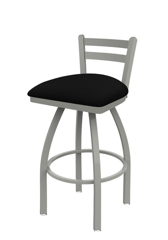 411 Jackie Low Back Swivel Stool Black Vinyl