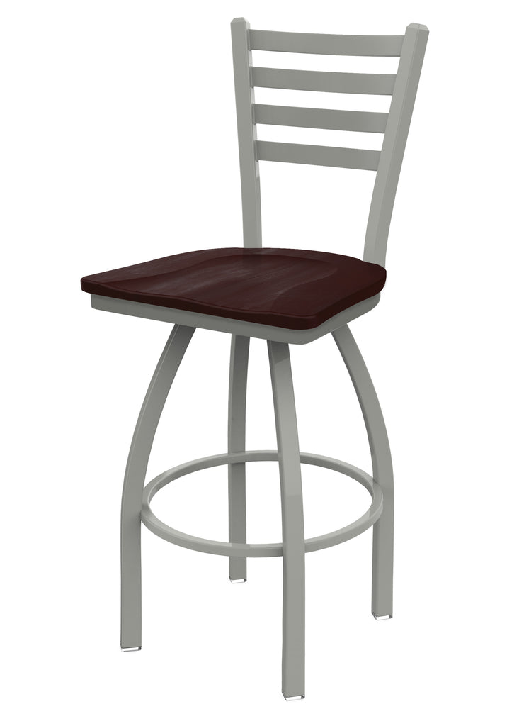 411 Jackie Low Back Swivel Stool Dark Cherry Maple