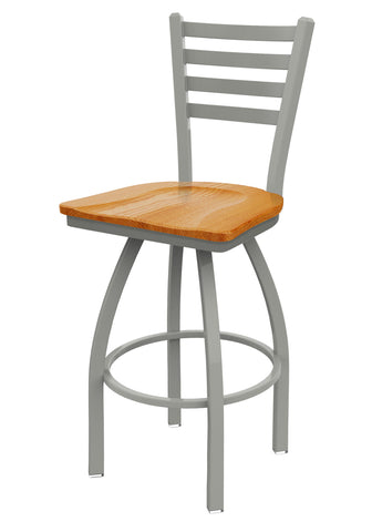 411 Jackie Low Back Swivel Stool Medium Oak