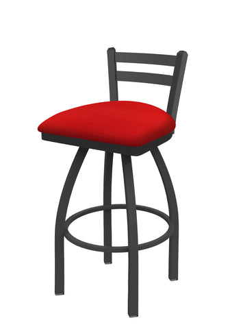 411 Jackie Low Back Swivel Stool Canter Red