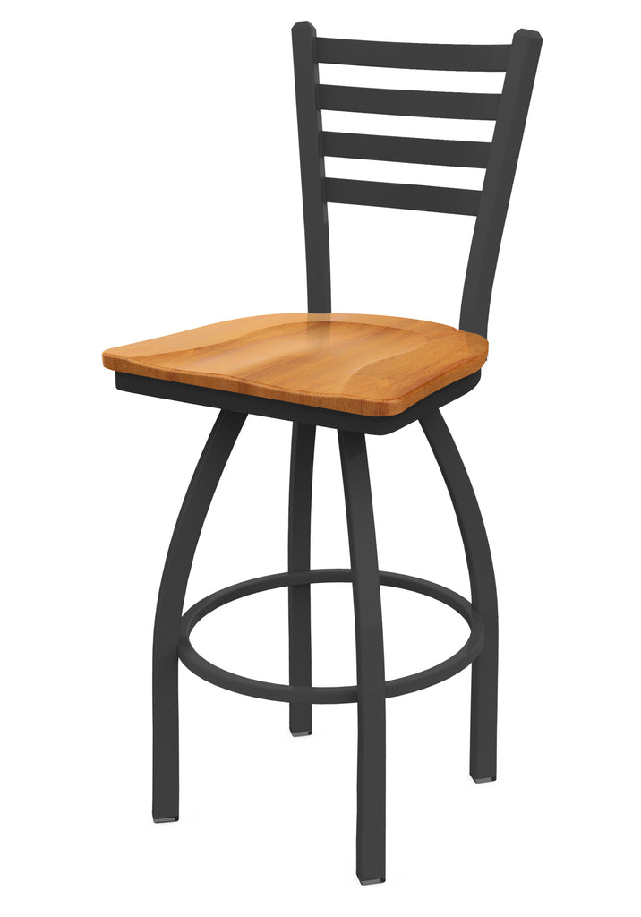 411 Jackie Low Back Swivel Stool Medium Maple