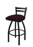 411 Jackie Low Back Swivel Stool Canter Bordeaux