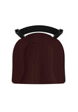 411 Jackie Low Back Swivel Stool Dark Cherry Oak