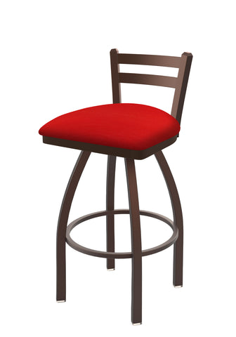 411 Jackie Low Back Swivel Stool Canter Red