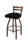 411 Jackie Low Back Swivel Stool Black Vinyl