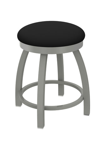 802 Misha Swivel Vanity Stool Black Vinyl