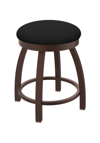 802 Misha Swivel Vanity Stool Black Vinyl