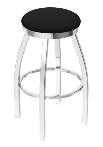 802 Misha Swivel Counter Stool Black Vinyl