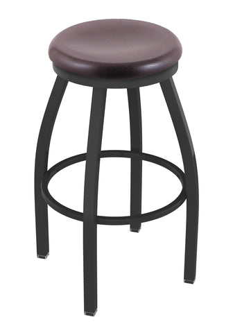 802 Misha Swivel Counter Stool Dark Cherry Oak