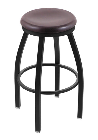 802 Misha Swivel Bar Stool Dark Cherry Oak