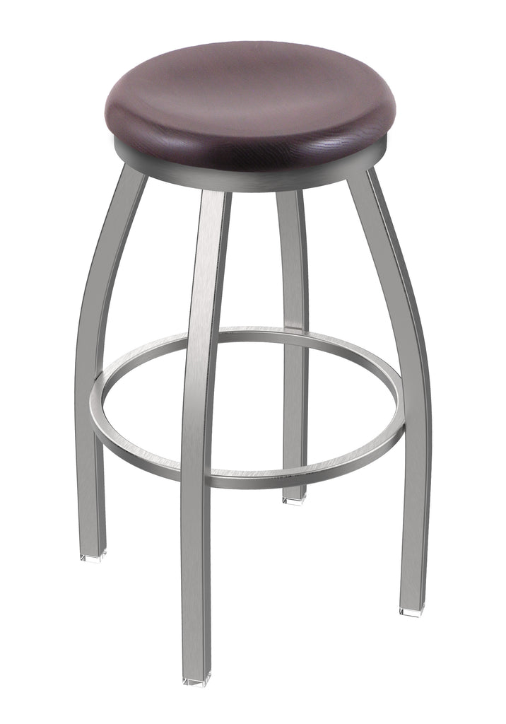 802 Misha Swivel Bar Stool Dark Cherry Oak