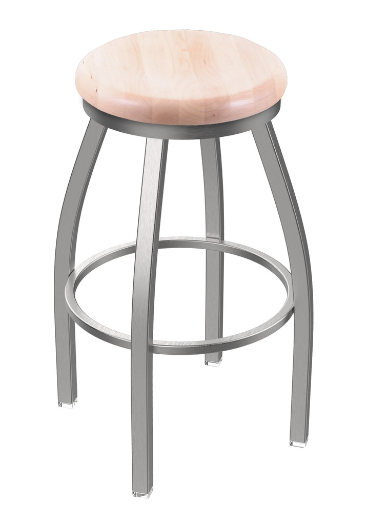 802 Misha Swivel Bar Stool Natural Maple