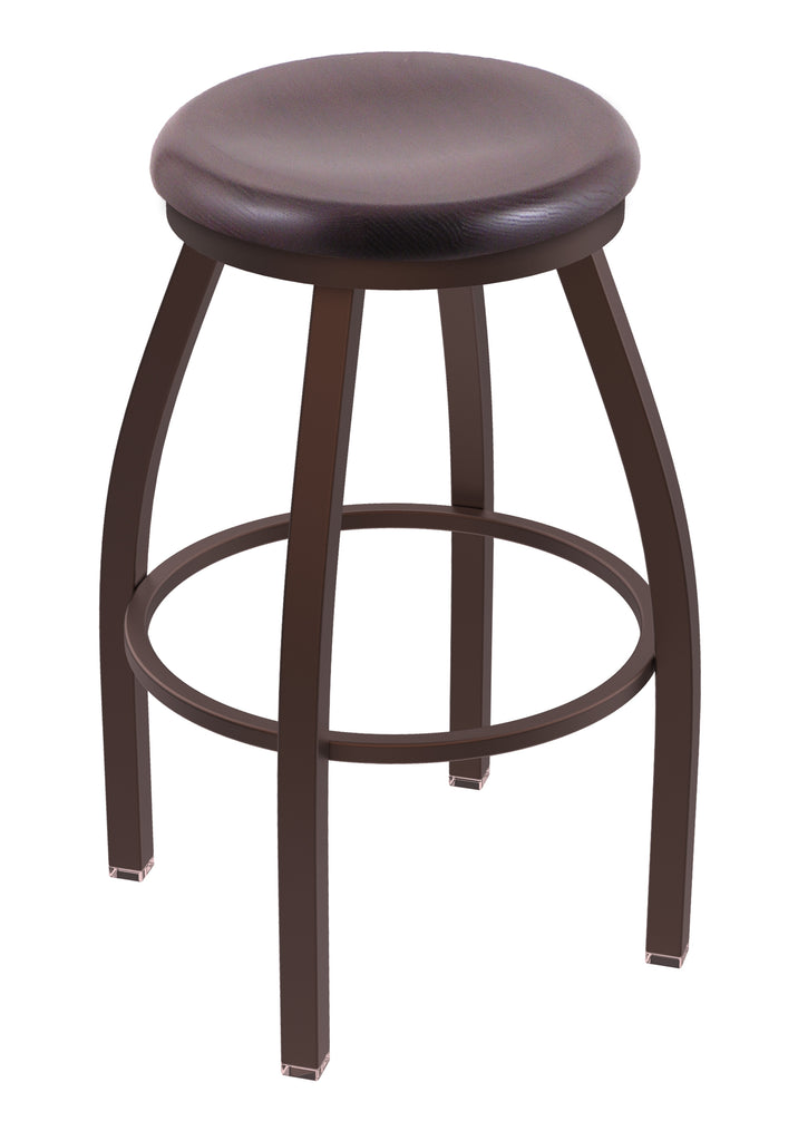 802 Misha Swivel Bar Stool Dark Cherry Oak