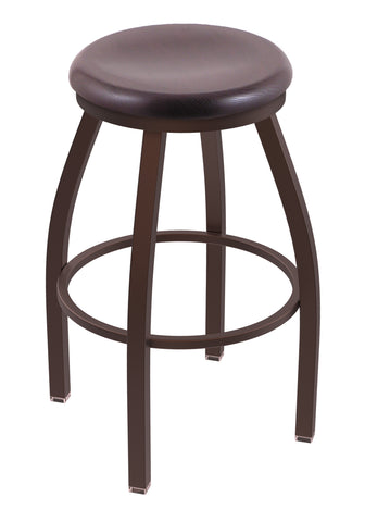 802 Misha Swivel Bar Stool Dark Cherry Oak