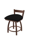 821 Catalina Low Back Swivel Vanity Stool Black Vinyl