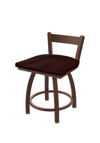 821 Catalina Low Back Swivel Vanity Stool Dark Cherry Oak