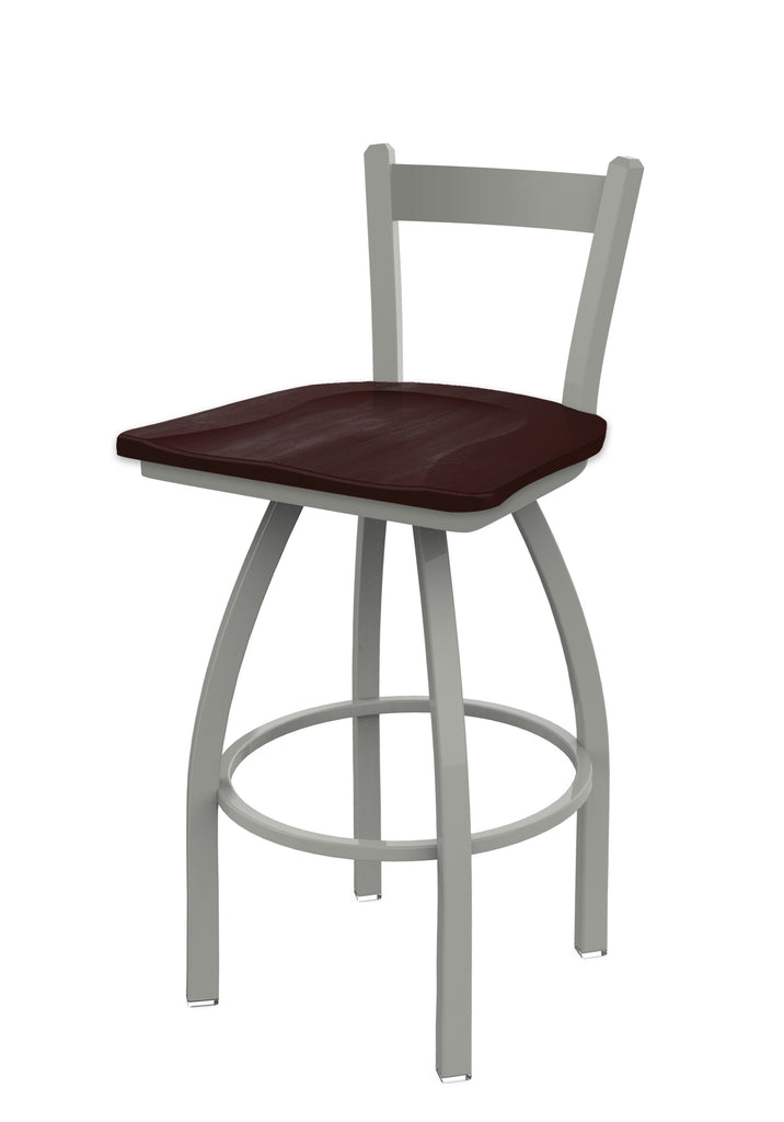 821 Catalina Low Back Swivel Stool Dark Cherry Maple