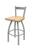 821 Catalina Low Back Swivel Stool Natural Oak