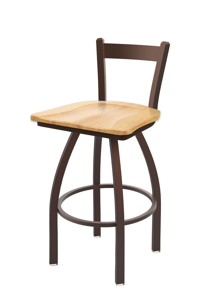 821 Catalina Low Back Swivel Stool Natural Maple