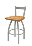 821 Catalina Low Back Swivel Stool Medium Oak