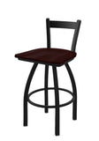 821 Catalina Low Back Swivel Stool Dark Cherry Oak