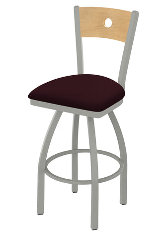 830 Voltaire Swivel Stool Canter Bordeaux