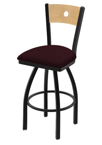 830 Voltaire Swivel Stool Canter Bordeaux