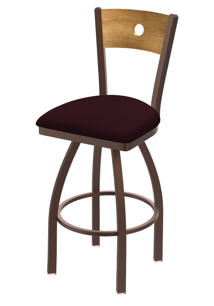 830 Voltaire Swivel Stool Canter Bordeaux