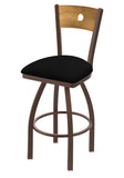 830 Voltaire Swivel Stool Black Vinyl