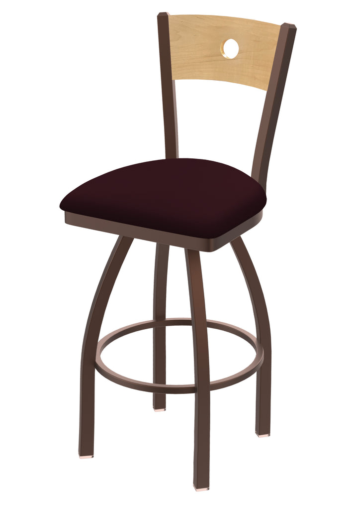 830 Voltaire Swivel Stool Canter Bordeaux