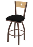 830 Voltaire Swivel Stool Black Vinyl