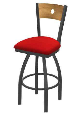 830 Voltaire Swivel Stool Canter Red