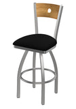 830 Voltaire Swivel Stool Black Vinyl