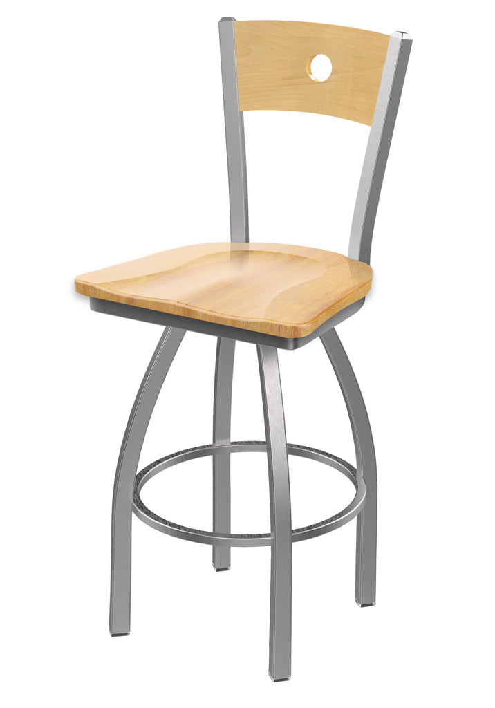 830 Voltaire Swivel Stool Natural Maple