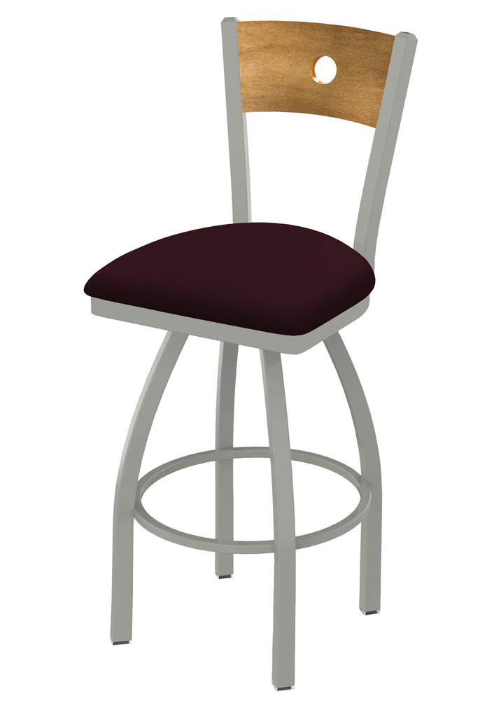 830 Voltaire Swivel Stool Canter Bordeaux